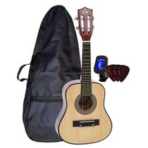 Kit Cavaco / Cavaquinho Acústico + Capa Simples + Afinador + 3 Palhetas -- MYTH -- Natural-Linha Estudante / Iniciante - SPANKING
