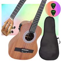Kit Cavaco Malibu Elétrico CTMM-E Mahogany Fosco Com Capa