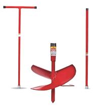 Kit Cavadeira Espiral Broca Trado Perfurar Solo 6 Polegadas + Cabo + Extensor 3/4 1 Metro