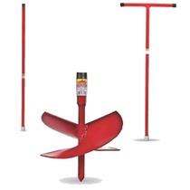 Kit Cavadeira Espiral Broca Trado Perfurar Solo 8 Polegadas + Cabo + Extensor Coroa 3/4