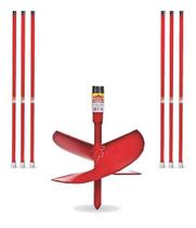 Kit Cavadeira Espiral Trado Perfurador De Solo 12 Polegadas + 6 Extensor