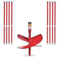 Kit Cavadeira Trado Espiral Broca Perfurar Solo 12 Polegadas + 8 Extensor 1 Metro