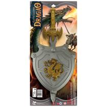 Kit cavaleiro dragao com escudo e espada