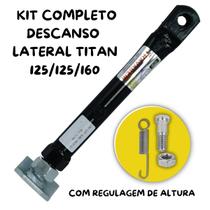 Kit Cavalete Apoio Descanso Lateral com Regulagem Mola e Parafuso para CG Titan 125 150 160 Mix Ks Es Start Es Ex TravaBem Universal Pezinho moto Kit Cavalete Apoio Descanso Lateral com Regulagem Mola e Parafuso para CG Titan 125 150 160 Mix Ks Es Start Es Ex TravaBem Universal Pezinho moto