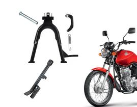 Kit Cavalete Central + Lateral Cg Titan Fan 125 Ks Es Esd Ano 2000 Até 2008 Apoio Pino Mola Suporte