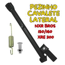 Kit Cavalete Lateral Descanso Pezinho Honda BROS NXR 150 160 XRE 300 2009 A 2017 Com kit Instalação Mola e Parafuso Original Moto
