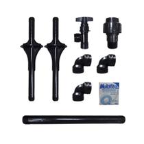 Kit Cavalete Para Hidrômetro 3/4 Preto Polierg