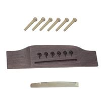 Kit Cavalete Violão Aço Clássico + Rastilho Osso + 6 Pinos Brancos Kit Cavalete Violão Aço Clássico + Rastilho Osso + 6 Pinos Brancos