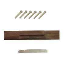 Kit Cavalete Violão Aço Clássico + Rastilho Osso + 6 Pinos Kit Cavalete Violão Aço Clássico + Rastilho Osso + 6 Pinos