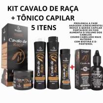 Kit Cavalo de Raça - 4 Itens - Hidratação Capilar e Tônico Capilar Antiqueda