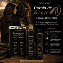 Kit Cavalo de Raça Bio Instinto Shampoo 300ml Condicionador 200ml Força e Resistência Kit Cavalo de Raça Bio Instinto Shampoo 300ml Condicionador 200ml Força e Resistência