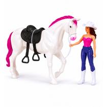Kit Cavalo e Vaqueira DB Play 25cm - Kit Cavalo e Vaqueira DB Play 25cm -