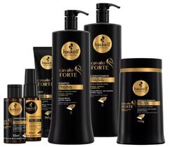 Kit Cavalo Forte Haskell 1L (Shampoo, Condicionador, Máscara, Complexo Fortalecedor, Leave-In e Selante de Pontas)