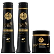 Kit Cavalo Forte Haskell Shampoo Condicionador Máscara 500ml/500g