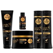 Kit Cavalo Forte Haskell Shampoo, Condicionador, Máscara, LeaveIn e Complexo
