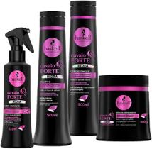 Kit Cavalo Forte Hidra 500gr Haskell Hidratação Profunda (4 Itens)