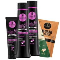 Kit Cavalo Forte Hidra Sh Cond 500ml + Protetor 150g Haskell Kit Cavalo Forte Hidra Sh Cond 500ml + Protetor 150g Haskell