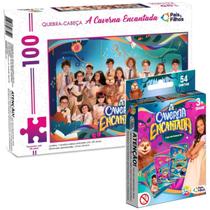 KIt Caverna Encantada Novela SBT Quebra Cabeça + Jogo Da Memória 56 Cartas Ilustradas Jogo De Mesa Infantil- Pais & Filhos