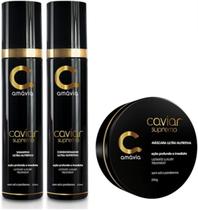 Kit Caviar Supremo Amavia Shampoo Condicionador Máscara Kit Caviar Supremo Amavia Shampoo Condicionador Máscara