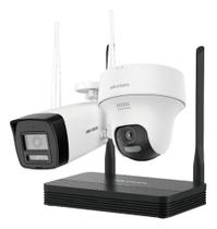 Kit Cctv Ip Hikvision Nvs 4ch + 2 Câmera 2mp Easylink Branco