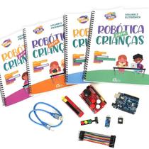 Kit CDR Kids: Iniciante para Arduino com Livro Tutorial (Programação Scratch + Eletrônica) para crianças 8 anos +