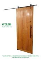 Kit Celeiro - ferragens de 1.60m, com roldanas aparente para porta de 80cm, puxador presente da loja
