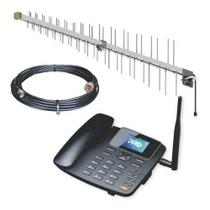 Kit Celular Rural 4G Pro connect com wifi + Antena + Cabo 10m
