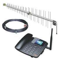 Kit Celular Rural Mesa 4g Wifi Proeletronic C/ Cabo 15m