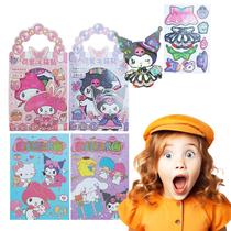 Kit Cenário Magnético 2 Troca de Roupa Personagem + 2 Livrinhos Pintura Mágica Desenho Anime = 4 Produtos