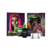 Kit Cenográfico Zumbi Pop Art Efeitos Especiais Colormake Maquiagem