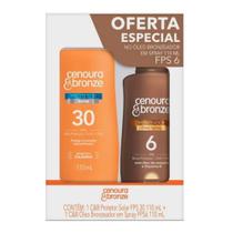 Kit Cenoura & Bronze Protetor FPS 30 Loção 110ml e Óleo Bronzeador FPS 6 Spray 110ml - Cenoura e Bro - Cenoura e Bronze