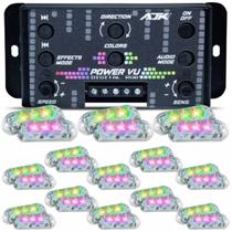 Kit Central Ajk Sound Power Efeitos Vu e 26 Faróis Rgb Ritmico 6w