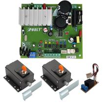 Kit central bolt portão abre em 4 seg com travas fecha ambos os lados preta Kit central bolt portão abre em 4 seg com travas fecha ambos os lados preta