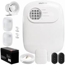 Kit Central de Alarme ANM 24 NET Intelbras + 1 Sensor XAS 4010 Smart + 2 Sensores IVP 3000 CF + Bateria + Sirenes + Cabo