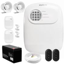 Kit Central de Alarme ANM 24 NET Intelbras + 2 Sensores IVP 2000 SF + Bateria + Sirenes + Cabo