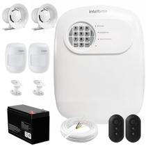 Kit Central de Alarme ANM 24 NET Intelbras + 2 Sensores IVP 3000 CF + Bateria + Sirenes + Cabo