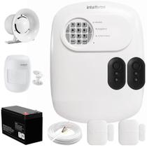 Kit Central de Alarme ANM 24 NET Intelbras + 2 Sensores XAS 4010 Smart + 1 Sensor IVP 3000 CF + Bateria + Sirenes + Cabo