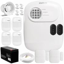 Kit Central de Alarme ANM 24 NET Intelbras + 2 Sensores XAS 4010 Smart + 4 Sensor IVP 2000 SF + Bateria + Sirenes + Cabo
