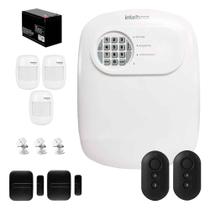 Kit Central de Alarme ANM 24 NET Intelbras, 3 sensores de presença IVP 2000 Sem Fio, 2 Sensores de portas e janelas XAS Smart Black, 2 Controles