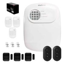 Kit Central de Alarme ANM 24 NET Intelbras, 3 sensores de presença IVP 2000 Sem Fio, 3 Sensores de portas e janelas XAS Smart Black, 2 Controles