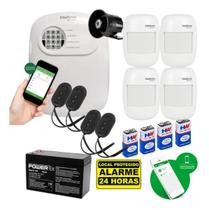Kit Central De Alarme C/ 4 Sensores Infravermelho Sem Fio