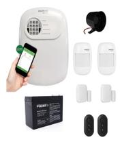 Kit Central De Alarme Com 4 Sensores Sem Fio Intelbras Kit Central De Alarme Com 4 Sensores Sem Fio Intelbras