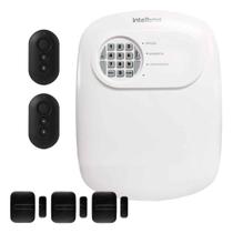 Kit Central de Alarme Residencial ANM 24 NET Intelbras com 3 Sensores de portas e janelas XAS Smart Black, 2 Controles