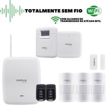 Kit Central De Alarme Sem Fio E Wifi C/ 4 Sensores Intelbras