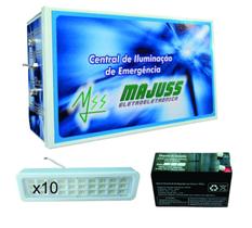 Kit Central de Iluminação de Emergência 50W com luminárias Kit Central de Iluminação de Emergência 50W com luminárias