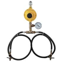 Kit Central Gás Pig Tail 50cm Botijão 2 P-13 Baixa Pressão Kit Central Gás Pig Tail 50cm Botijão 2 P-13 Baixa Pressão