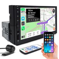 Kit Central Multimídia 1 Din 7 Polegadas + Câmera Ré Mohave 2010 2011 2012 2013 Espelhamento USB Android Auto