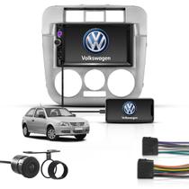 Kit Central Multimidia 2 Din Mp5 Espelha Volks Gol G4 Prata