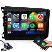 Kit Central Multimidia 2 GB 9 Polegadas Android com Carplay GPS Bluetooth + moldura de 9 polegadas compativel com HONDA CIVIC + camera de ré