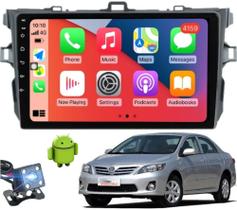 Kit Central Multimídia 2008-2013 Toyota Corolla Android + Carplay + Câmera de Ré